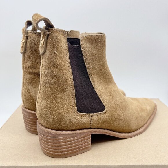 Tory Burch Tan Suede Ankle Boots - Picture 7 of 12